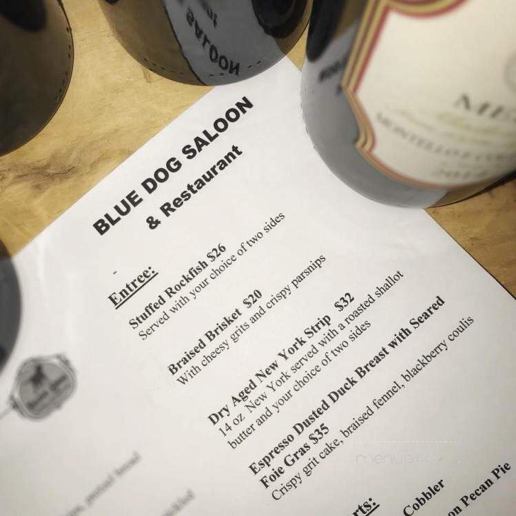 Blue Dog Saloon and Restaurant - Port Tobacco, MD menu_pic