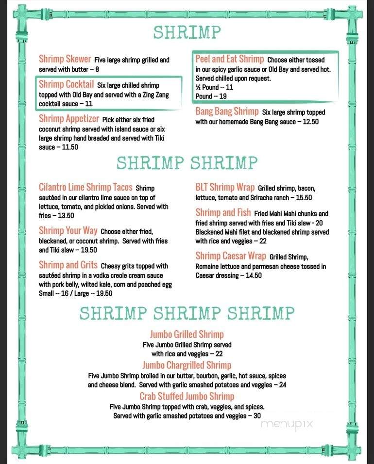 Tiki West - Tavares, FL menu_pic