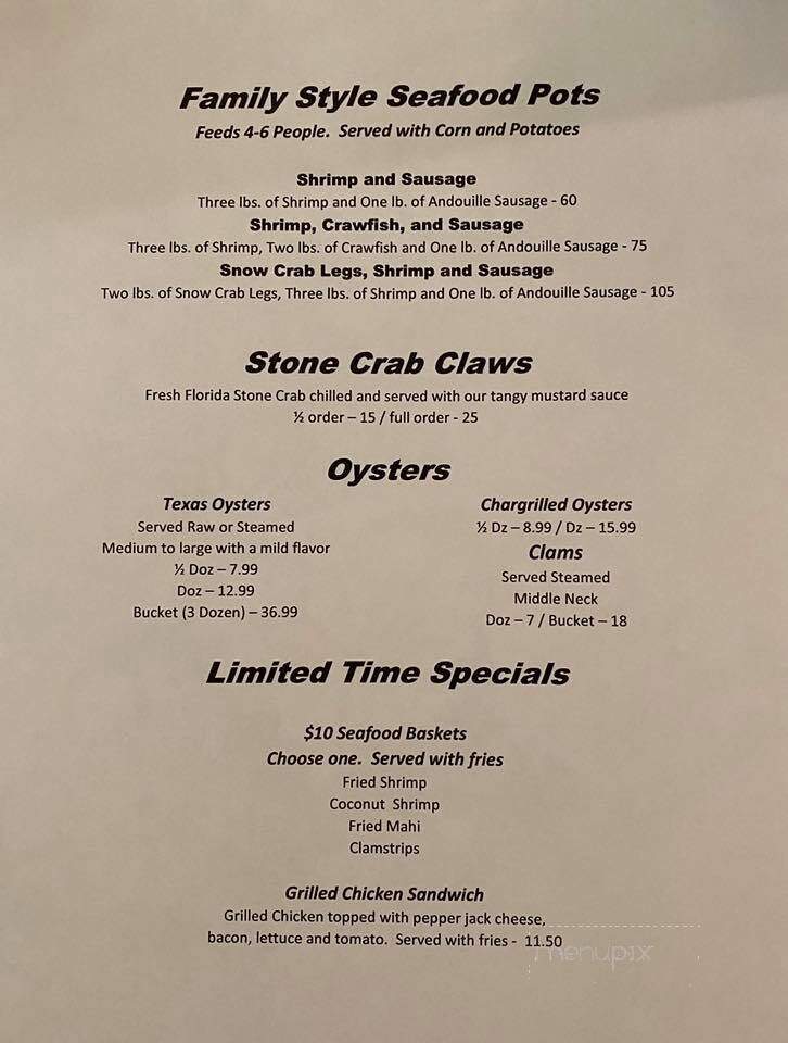 Tiki West - Tavares, FL menu_pic
