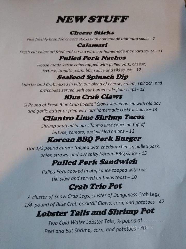 Tiki West - Tavares, FL menu_pic