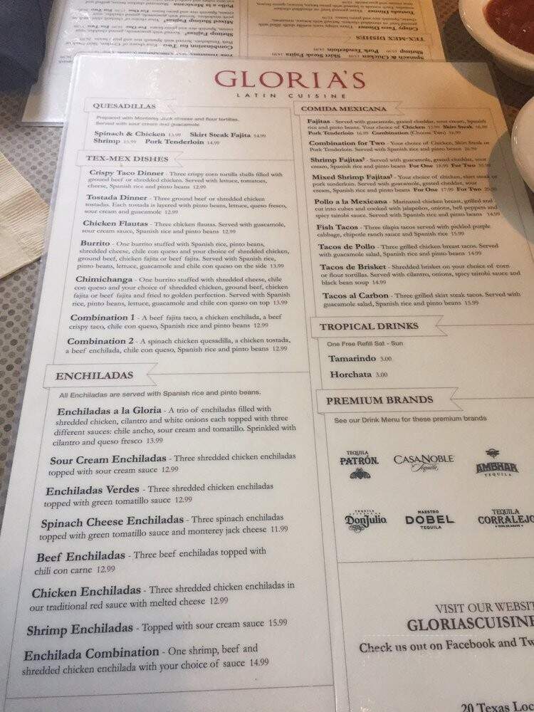 Gloria's - Arlington, TX menu_pic