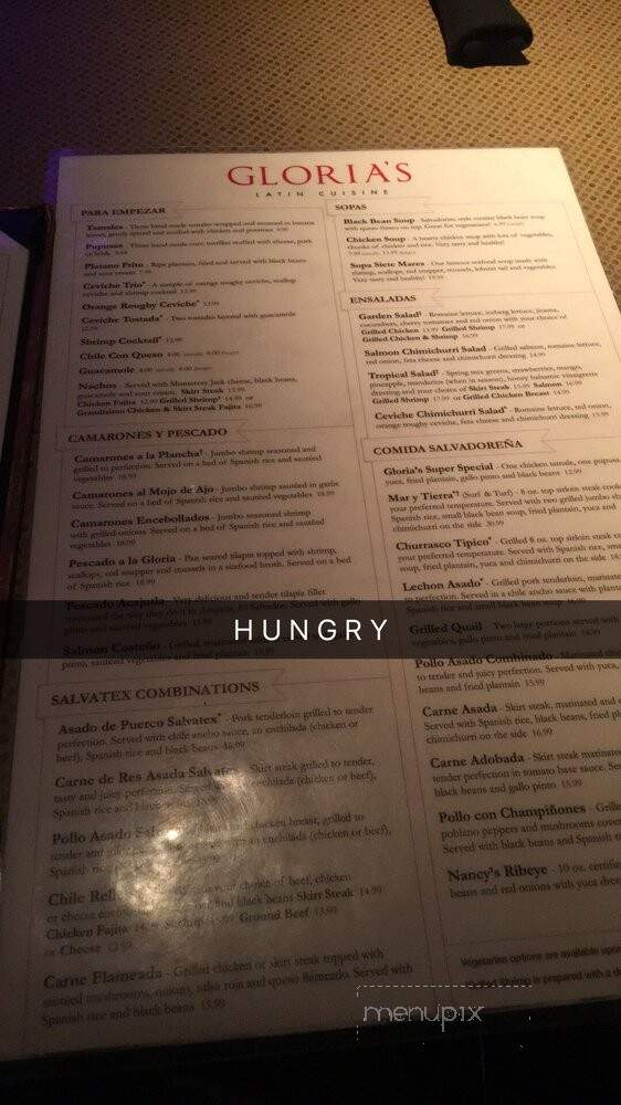 Gloria's - Arlington, TX menu_pic