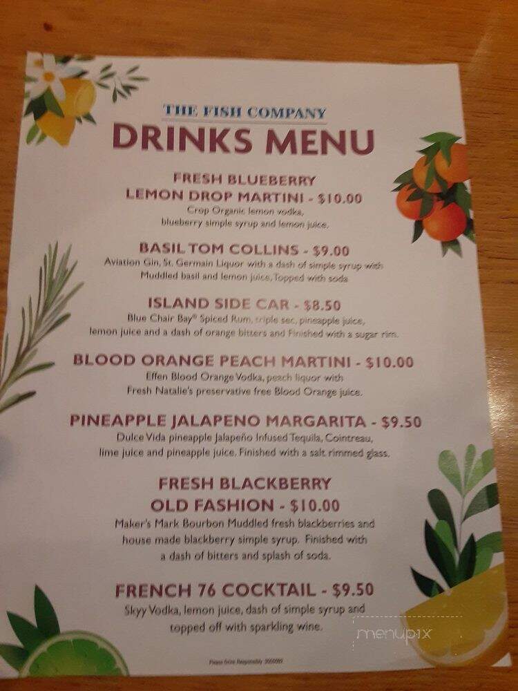 Fish Company - Atlantic Beach, FL menu_pic