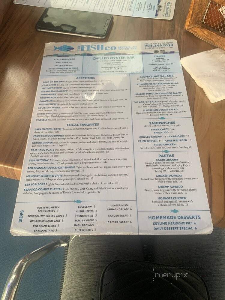 Fish Company - Atlantic Beach, FL menu_pic