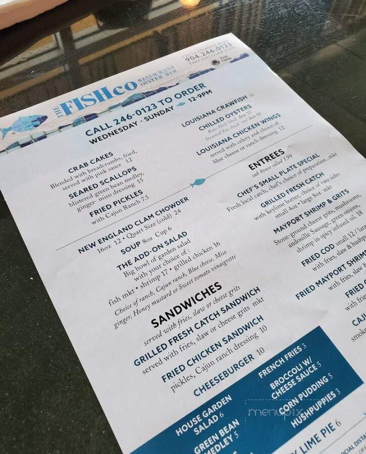 Fish Company - Atlantic Beach, FL menu_pic