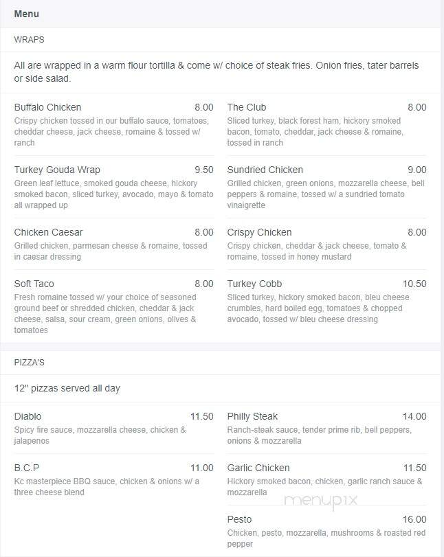 GameTime SportsBar & Grill - Lebanon, OR menu_pic