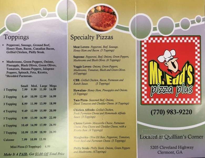 Mr. Edd's Pizza Plus - Clermont, GA