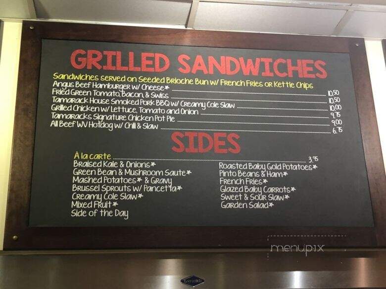 The Greenbrier at Tamarack - Beckley, WV menu_pic