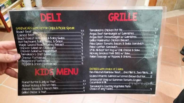 The Greenbrier at Tamarack - Beckley, WV menu_pic