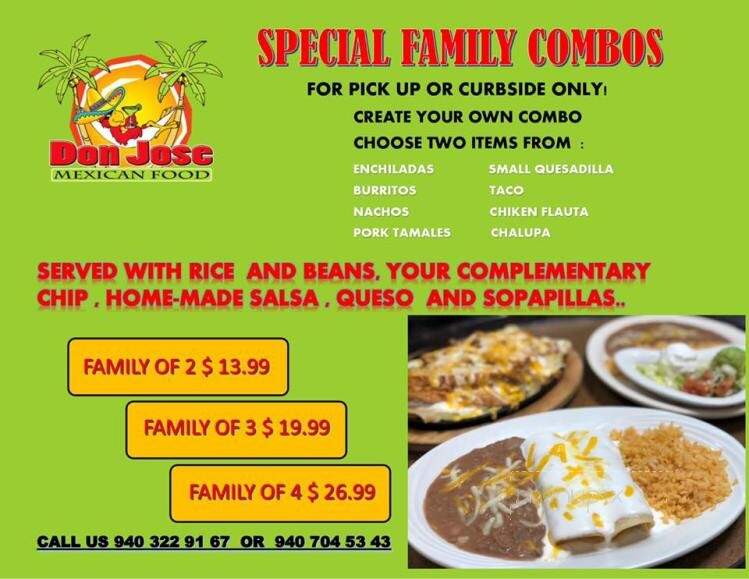 Don Jose Mexican Restaurant - Duncan, OK menu_pic