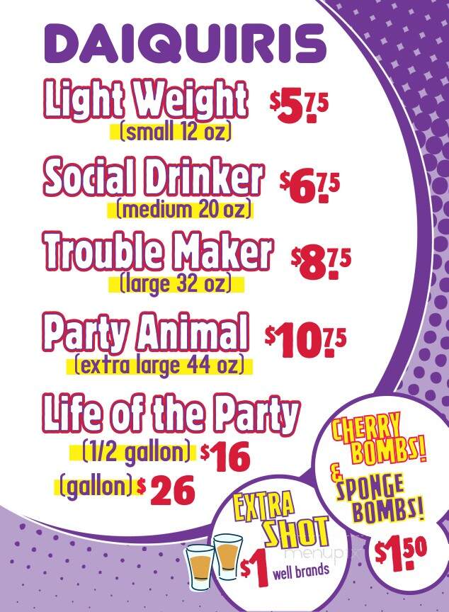 Daiquiris & Co - Thibodaux, LA menu_pic