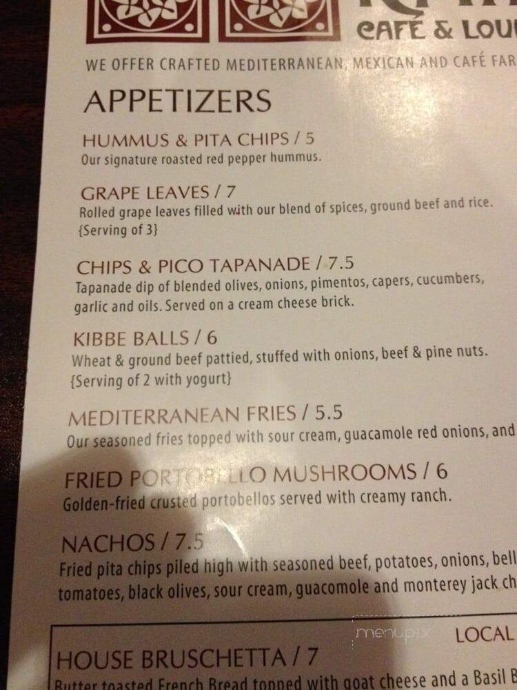 Rain Cafe & Lounge - Wichita, KS menu_pic