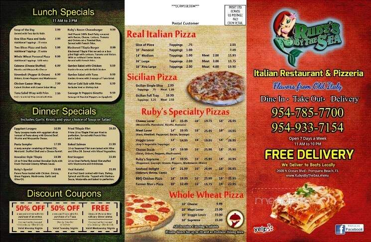 Ruby's By the Sea - Pompano Beach, FL menu_pic
