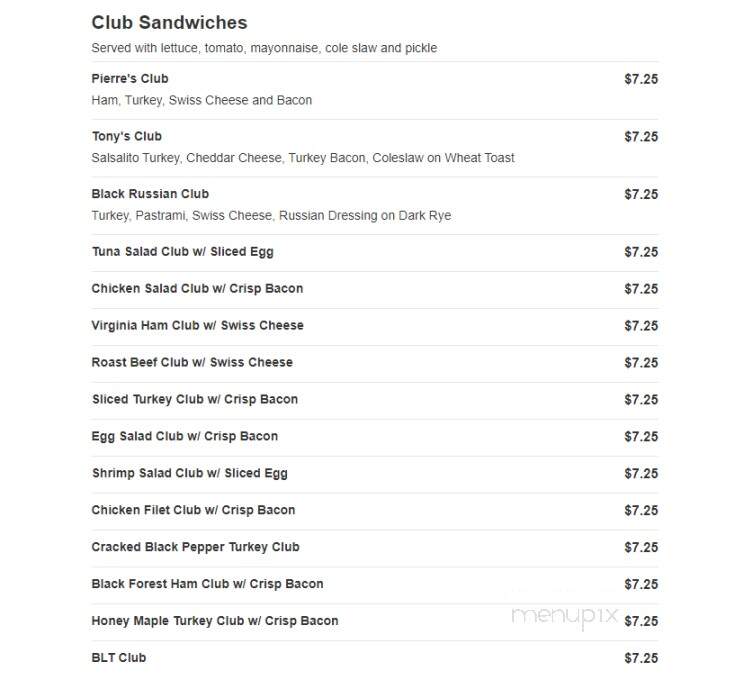 Pierre's Bakery - Monmouth Junction, NJ menu_pic
