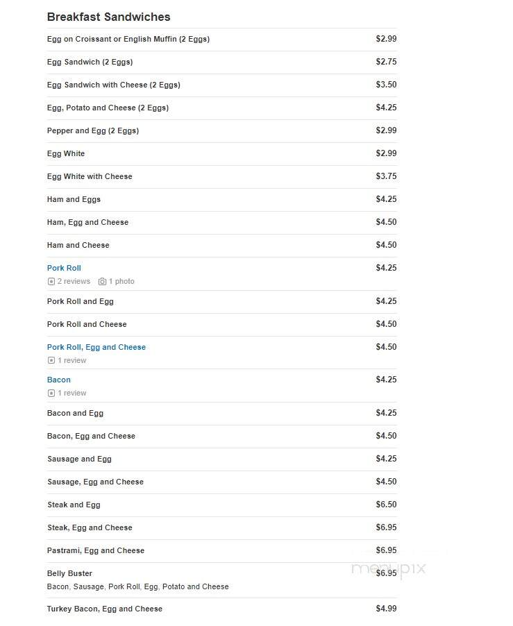 Pierre's Bakery - Monmouth Junction, NJ menu_pic