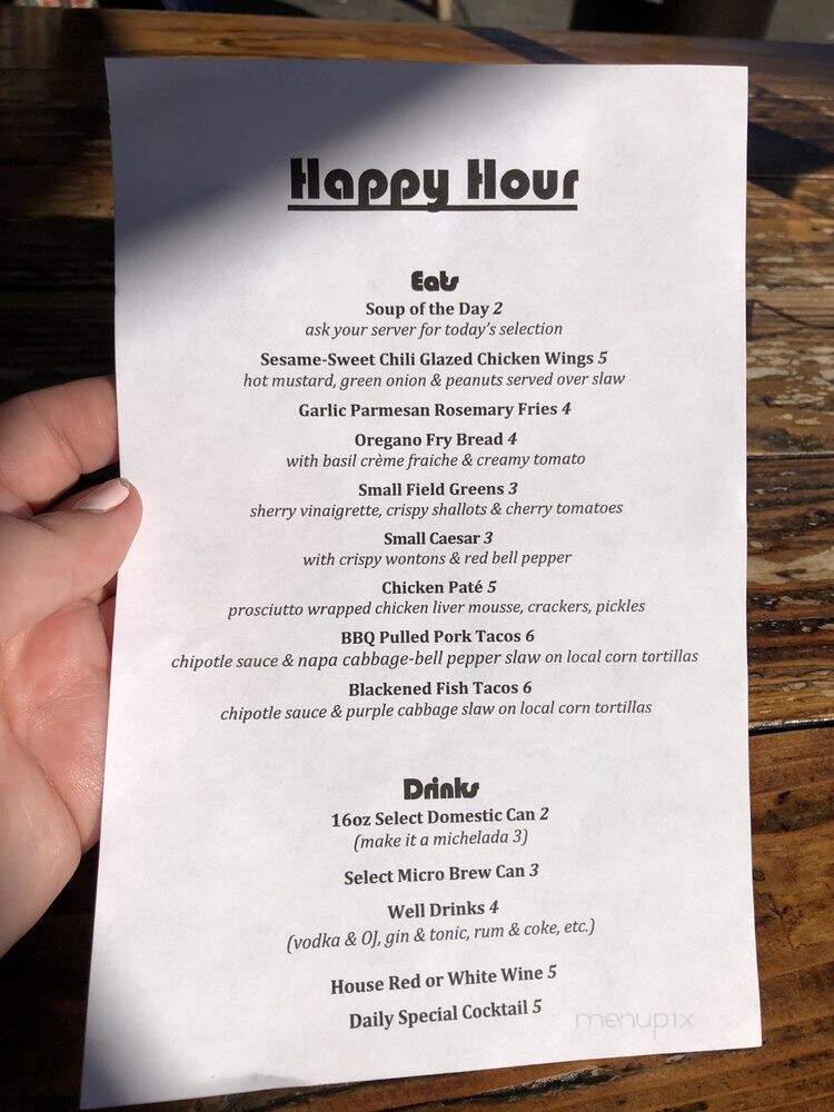 The Observatory - Portland, OR menu_pic