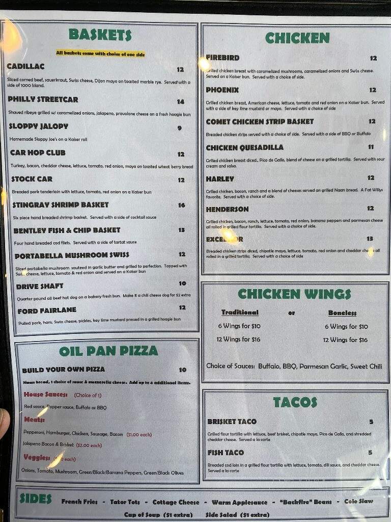 Fat Willy's - Rochester, MN menu_pic