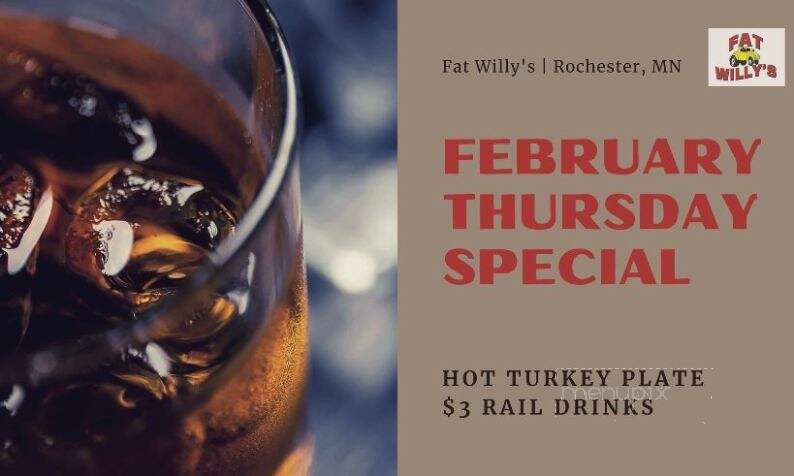 Fat Willy's - Rochester, MN menu_pic