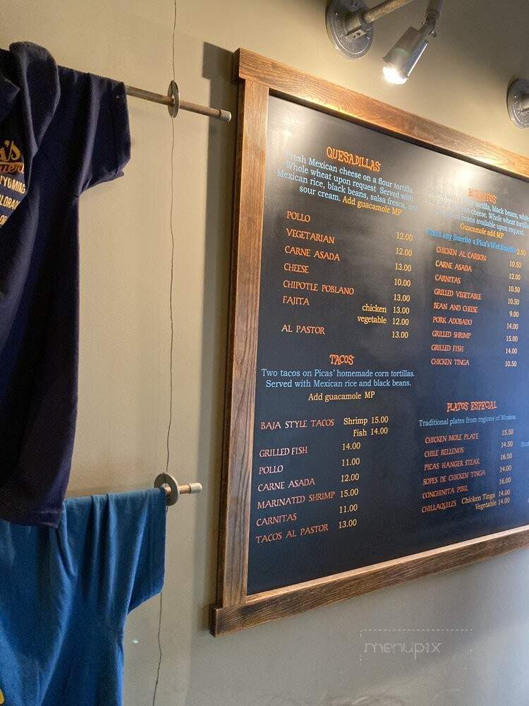 Pica's Mexican Taqueria - Jackson, WY menu_pic