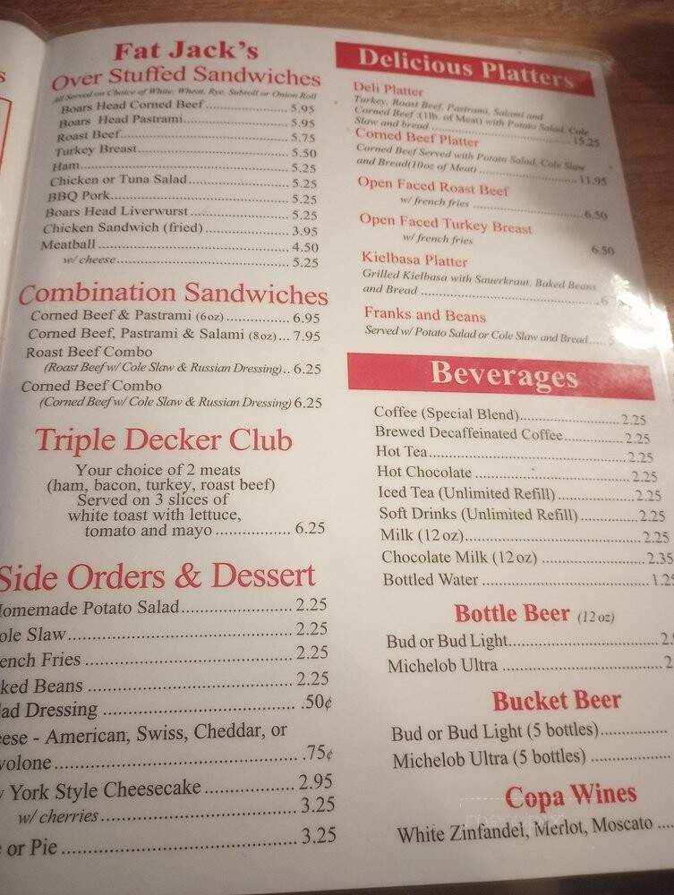 Fat Jacks Deli & Pub - Lakeland, FL menu_pic