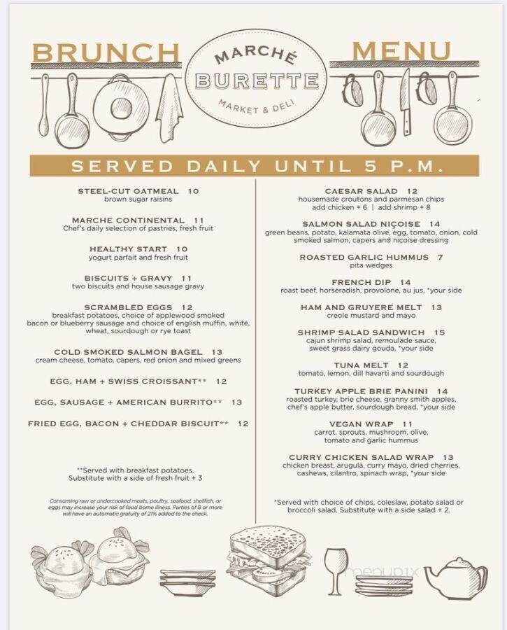 Marche Burette - Fernandina Beach, FL menu_pic