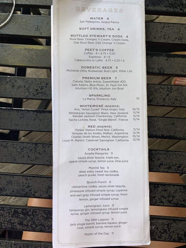 Marche Burette - Fernandina Beach, FL menu_pic