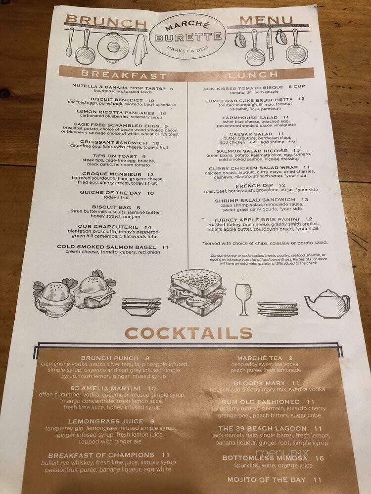 Marche Burette - Fernandina Beach, FL menu_pic