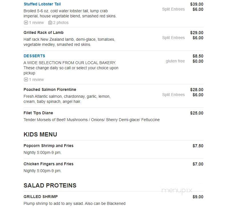 Just In Thyme Restaurant - Rehoboth Beach, DE menu_pic