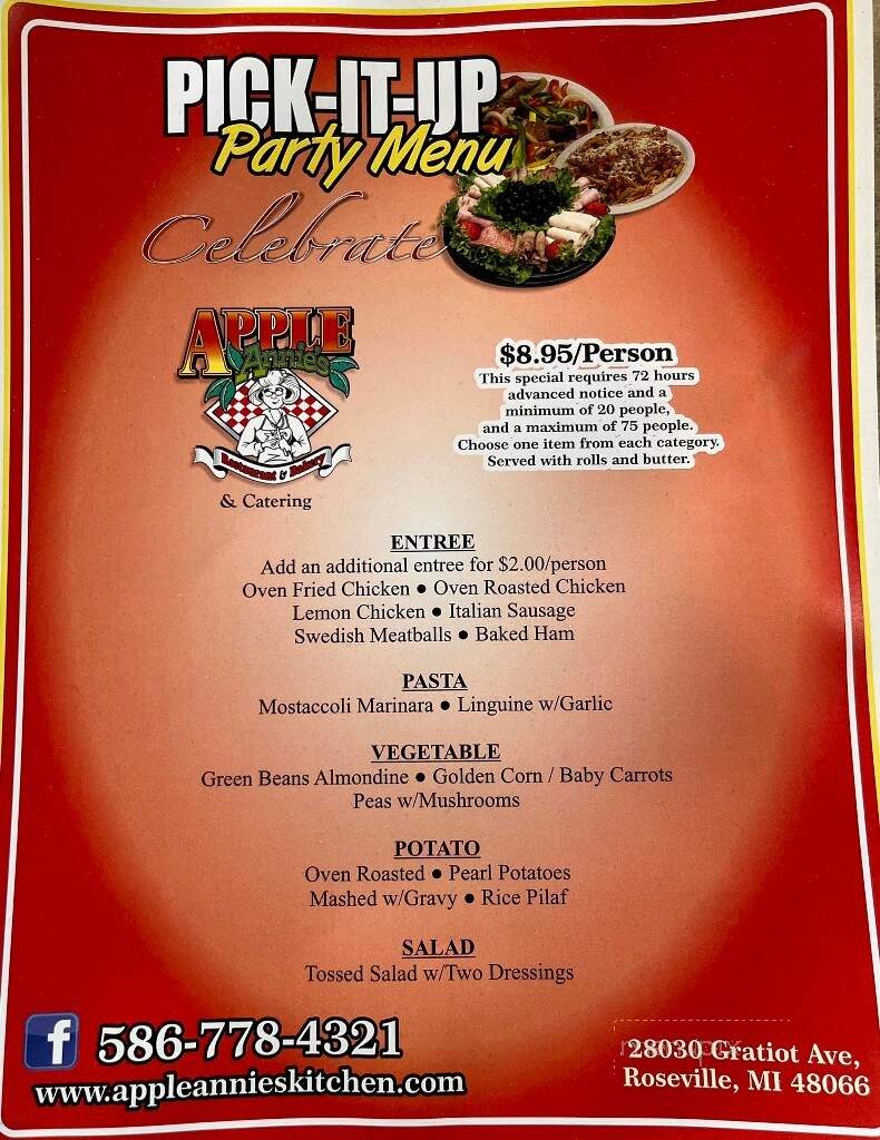 Apple Annies Kitchen & Bakery - Roseville, MI menu_pic