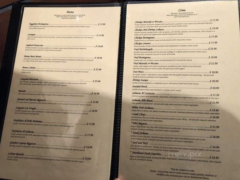 Tirami Su Italian Restaurant - Northville, MI menu_pic