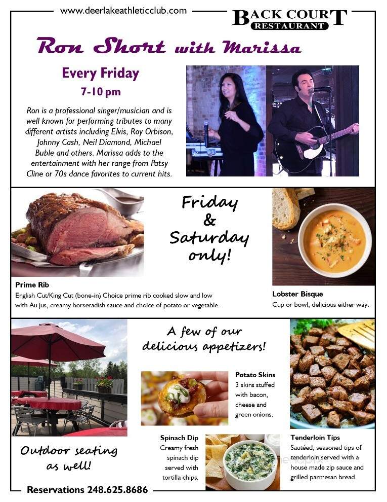 Deer Lake Athletic Club - Clarkston, MI menu_pic