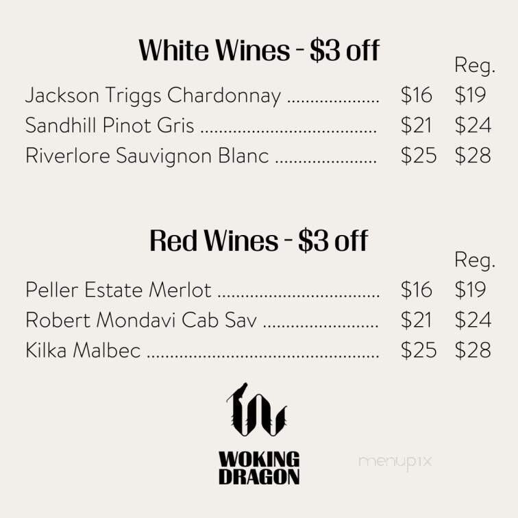 Woking Dragon China Bistro - Coquitlam, BC menu_pic