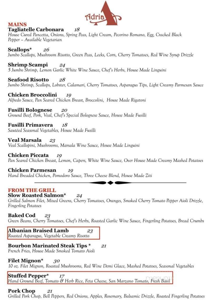 Cameron's On The Green - East Bridgewater, MA menu_pic