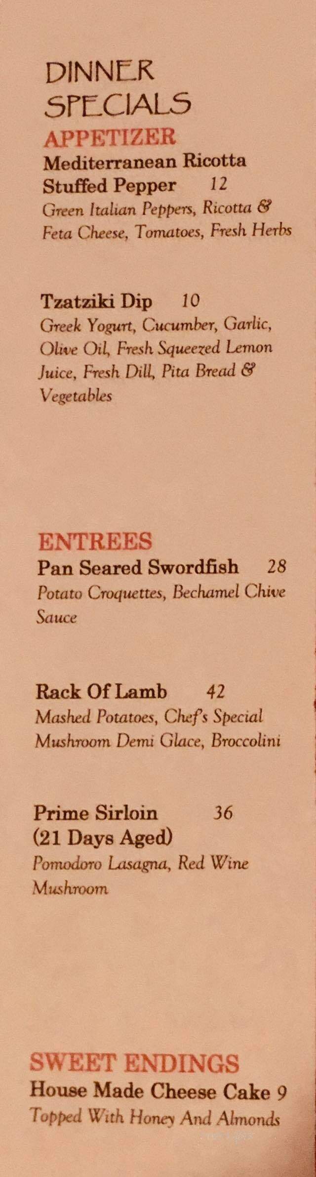 Cameron's On The Green - East Bridgewater, MA menu_pic