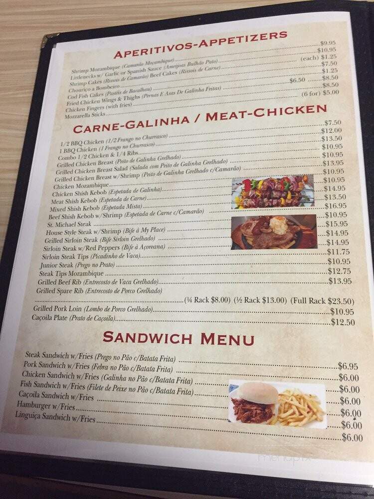 My Place Portuguese - New Bedford, MA menu_pic