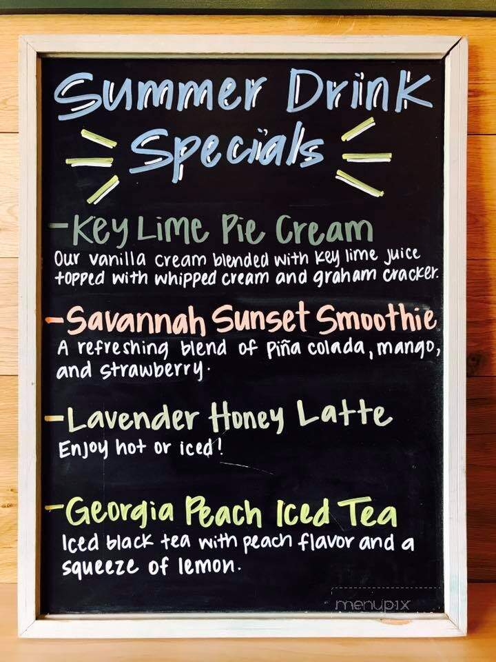 Cutter's Point Coffee - Savannah, GA menu_pic