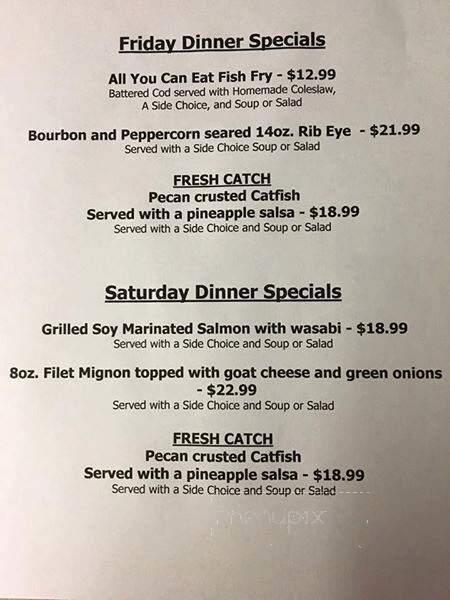 Pine Brook Inn - Cambridge, MN menu_pic