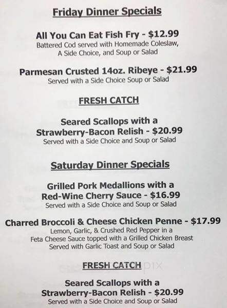 Pine Brook Inn - Cambridge, MN menu_pic