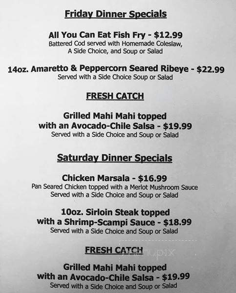 Pine Brook Inn - Cambridge, MN menu_pic