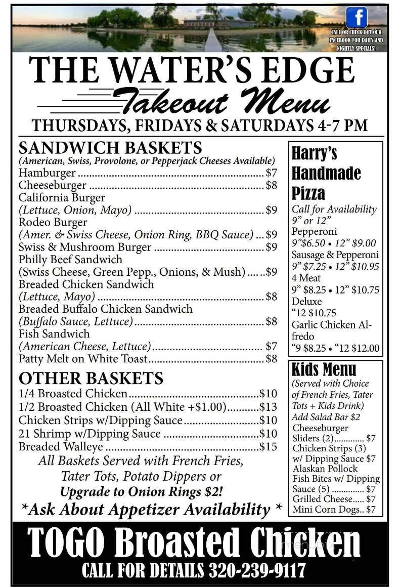 Water's Edge Bar & Restaurant - Starbuck, MN menu_pic