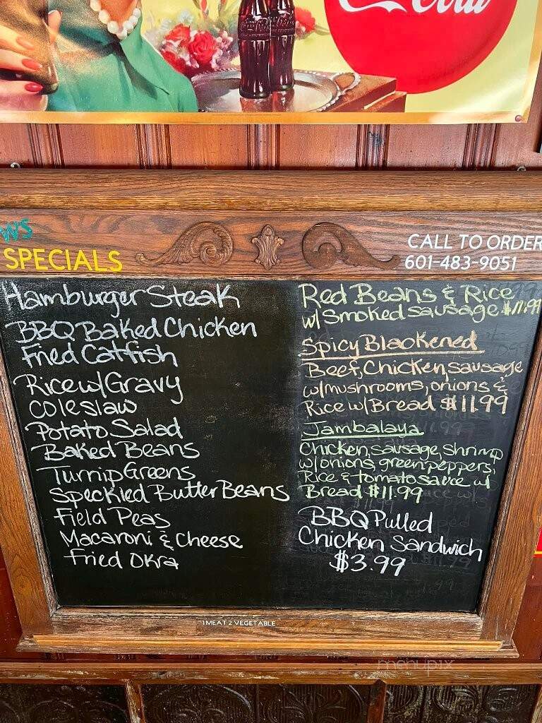 New's Restaurant - Meridian, MS menu_pic