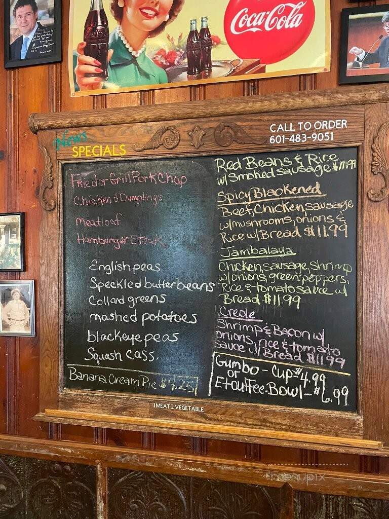 New's Restaurant - Meridian, MS menu_pic