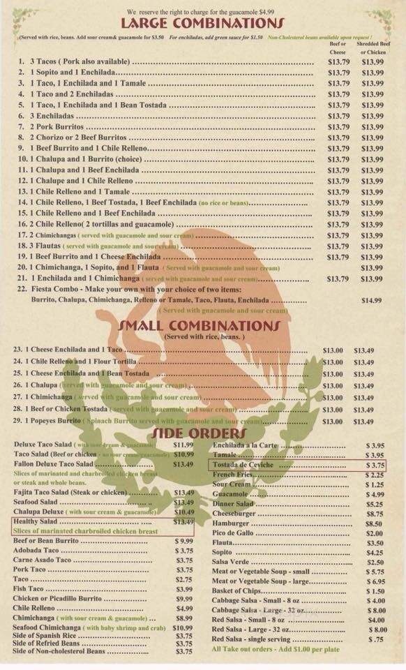La Fiesta - Fallon, NV menu_pic