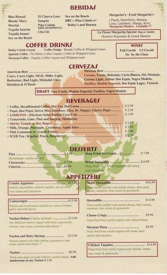 La Fiesta - Fallon, NV menu_pic