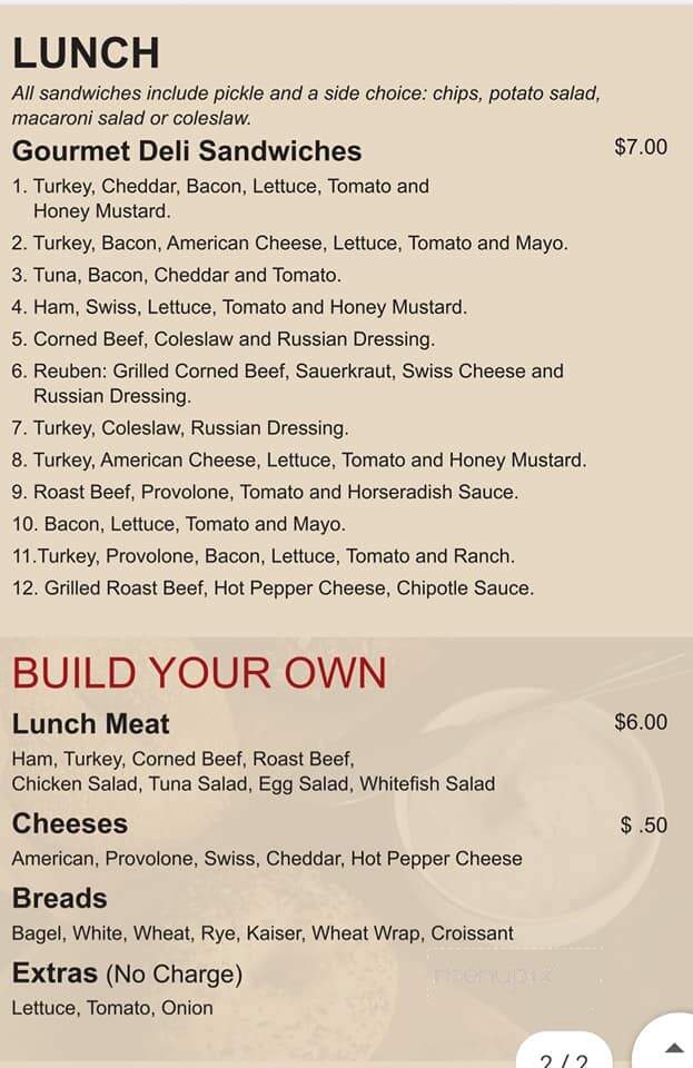 Bagel Zone - Burlington, NJ menu_pic