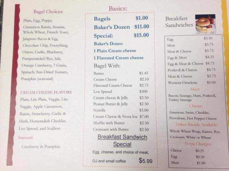 Bagel Zone - Burlington, NJ menu_pic