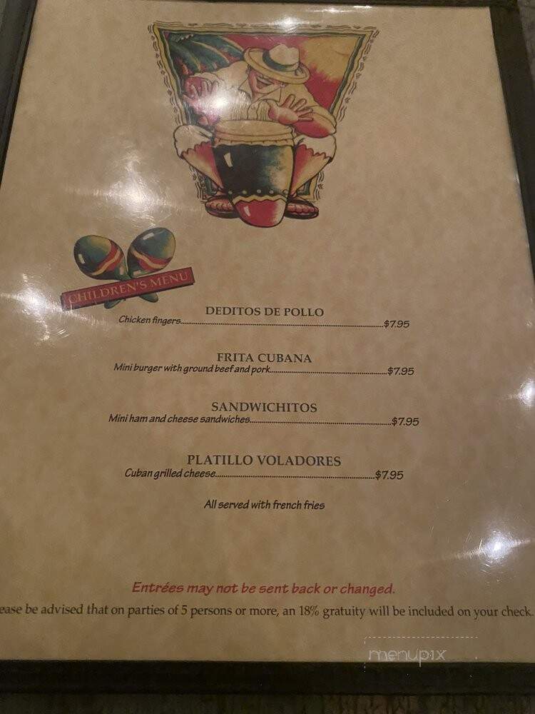 Cuban Petes - Montclair, NJ menu_pic