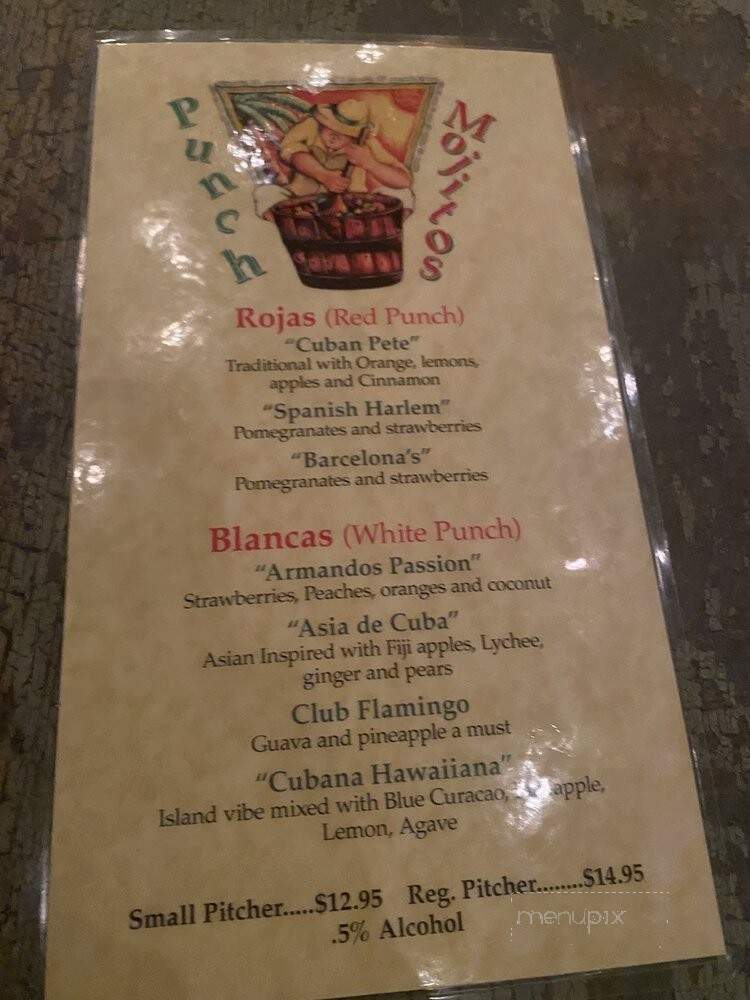 Cuban Petes - Montclair, NJ menu_pic
