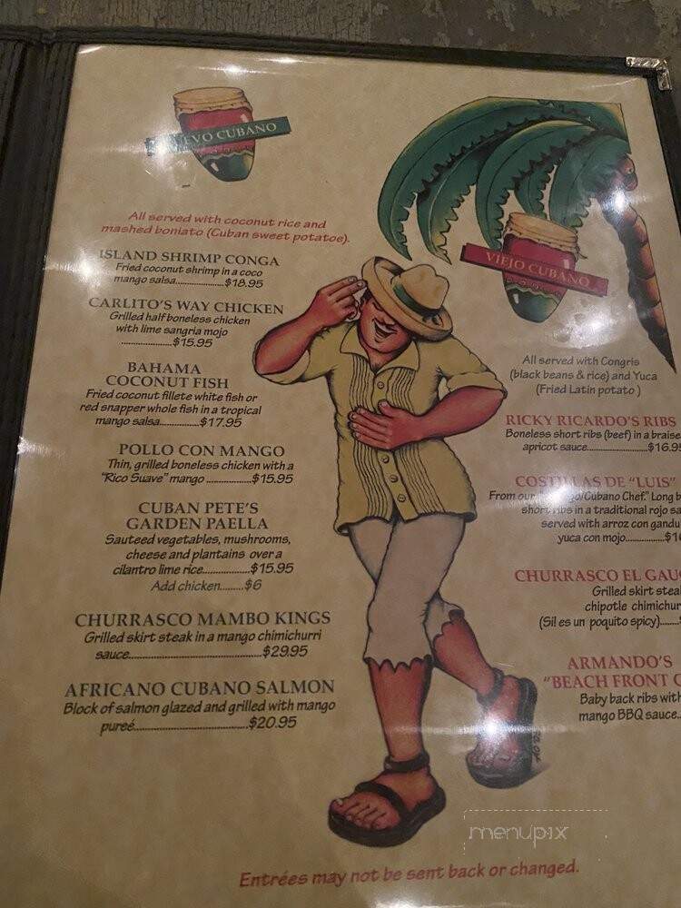 Cuban Petes - Montclair, NJ menu_pic