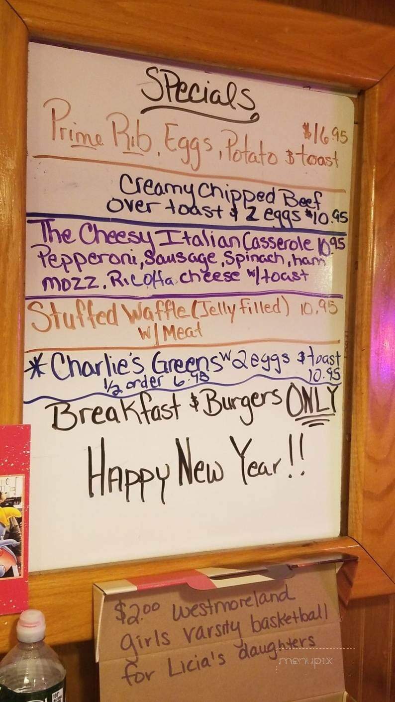 Charlie's Place - Clinton, NY menu_pic